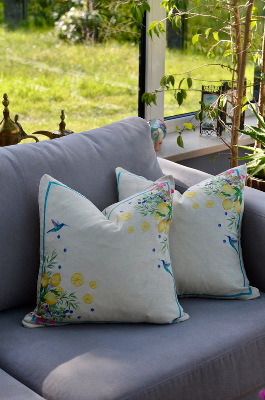 Lemon Riviera cushion cover